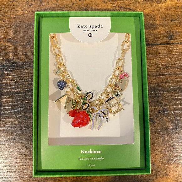 Kate Spade New York x Target Necklace Chunky Charm Statement - Picture 1 of 5
